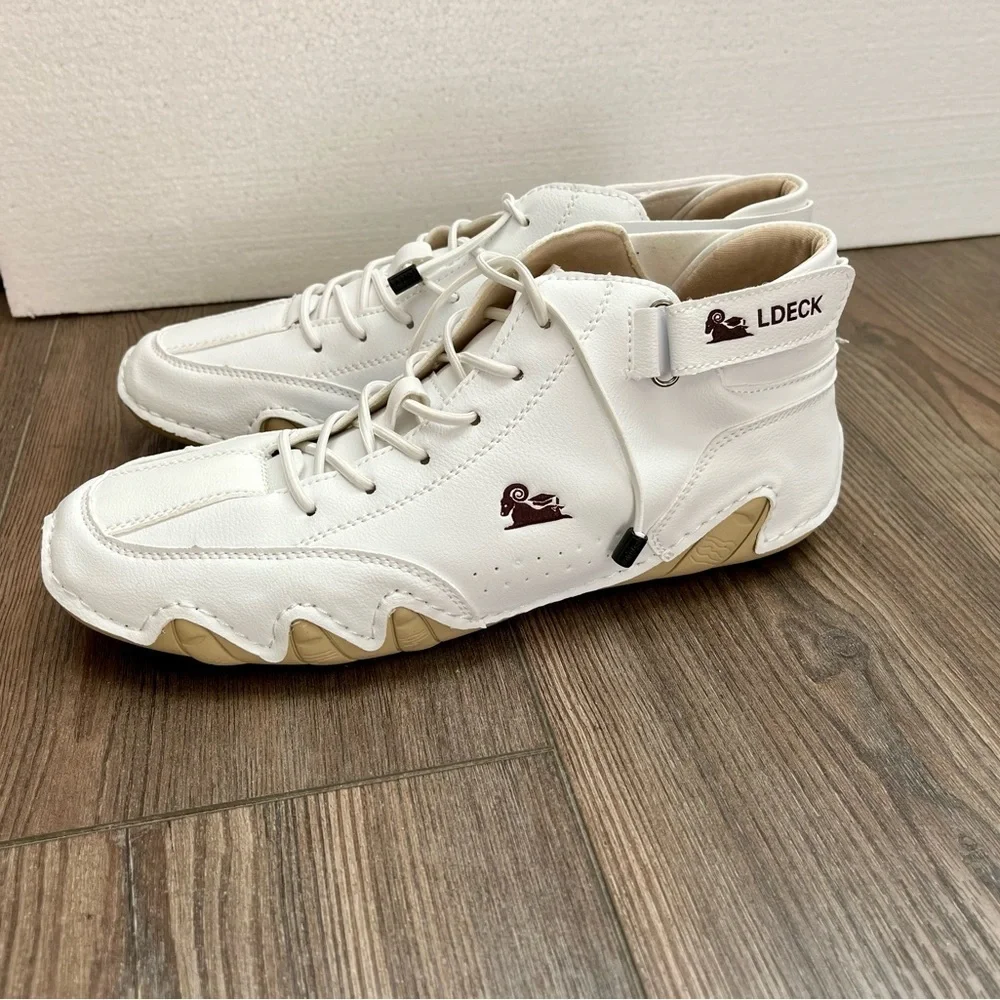 LDECK White High-Top Sneakers
